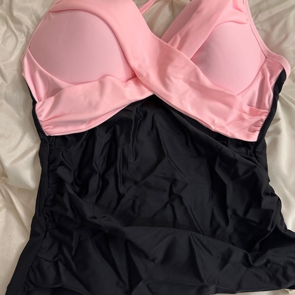 Mycoco Tankini top Chic Pink and Black - Picture 1 of 4
